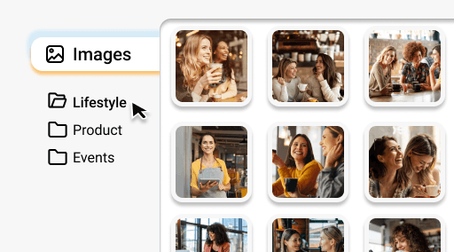 Denada media manager generating image descriptions, alt tags, and keywords.